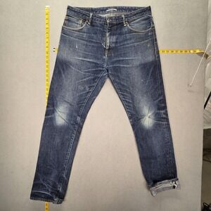 Japan Blue Jeans Mens Selvedge Circle Medium Wash Blue Slim Tapered Fits 34x32